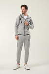 Sleek Grey Tracksuit + Free White Tee: Complete Comfort & Style